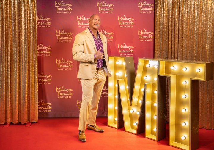 The Rock wax figure at Madame Tussauds Hollywood.