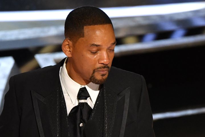 Will Smith accepts the award for Best Actor in a Leading Role onstage during the 94th Oscars.