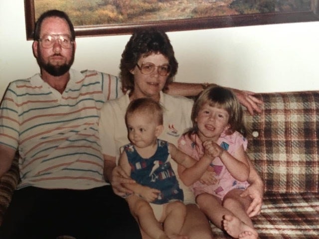 The author as a baby with her family in the late '80s.