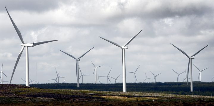 Europe's biggest onshore wind farm, Whitelee Windfarm on the outskirts of Glasgow.