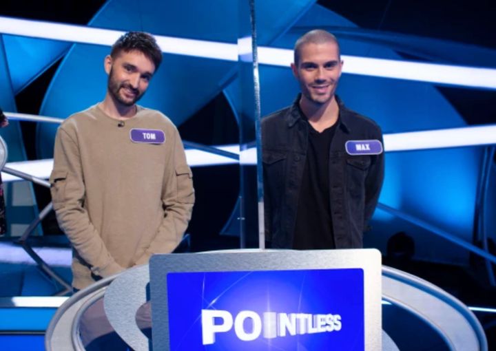 (L-R) Tom Parker and Max George on Pointless Celebrities