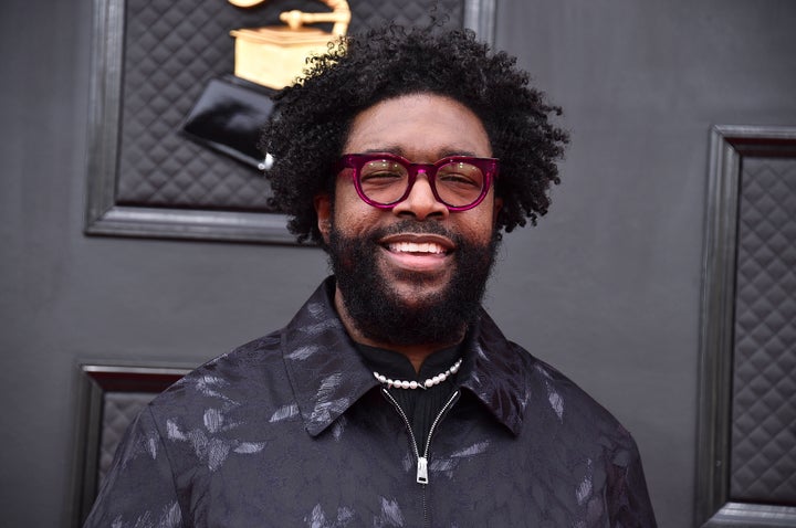 Questlove arrives Sunday at the 64th Annual Grammy Awards at the MGM Grand Garden Arena in Las Vegas.