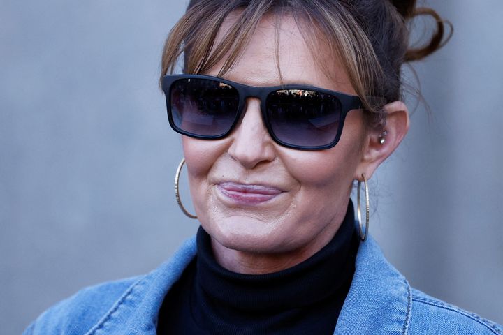 Sarah Palin leaves court in Manhattan during her defamation lawsuit against The New York Times in February. She lost the case but said she plans to appeal.