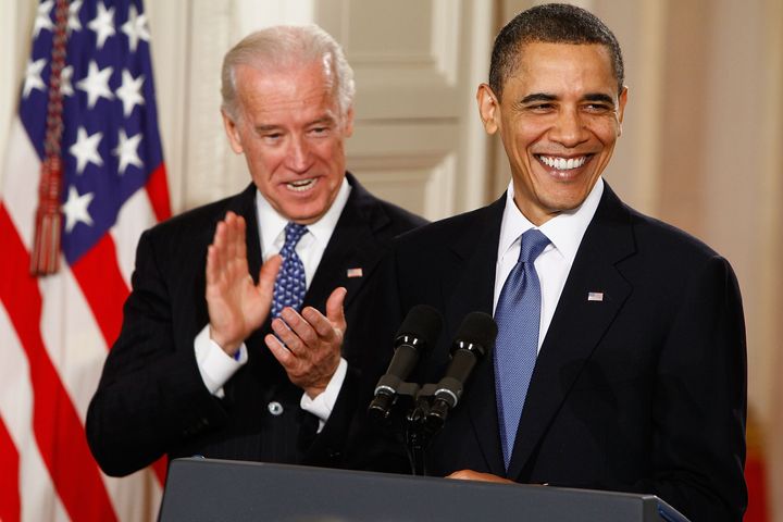 In March 2010, then-Vice President Joe Biden joined President Barack Obama at the signing ceremony for the Affordable Care Act. On Tuesday, Obama will return the favor by standing with Biden at the White House to celebrate the law's legacy and to promote Biden's efforts to bolster it.