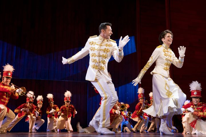 Hugh Jackman and Sutton Foster in "The Music Man," now playing on Broadway.
