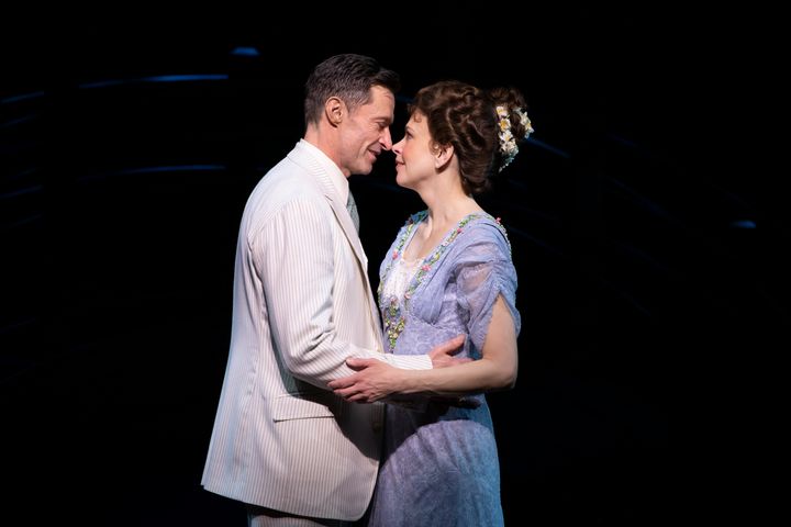 Jackman and Foster share a tender moment in "The Music Man."