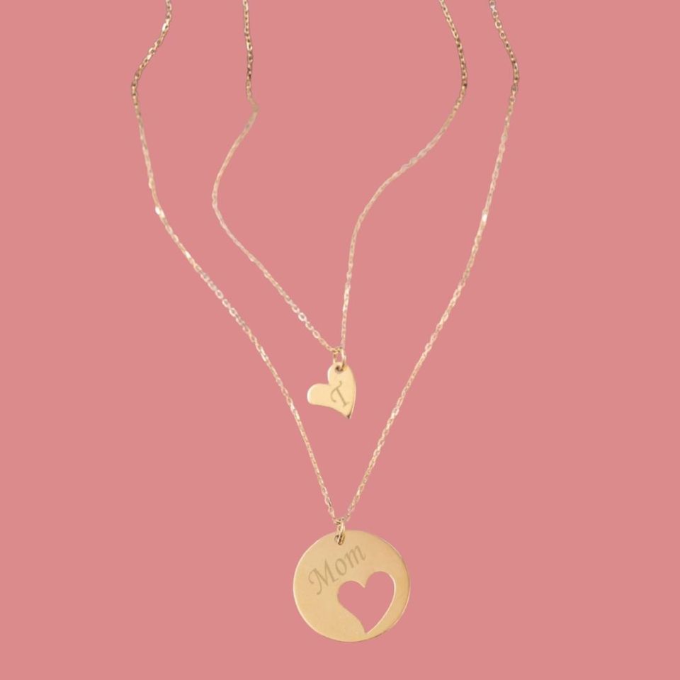 French To My Mom Mother Gift Necklace From Son Birthday Christmas Gift  Women Heart Shaped Necklace 2022 New Dropshipping