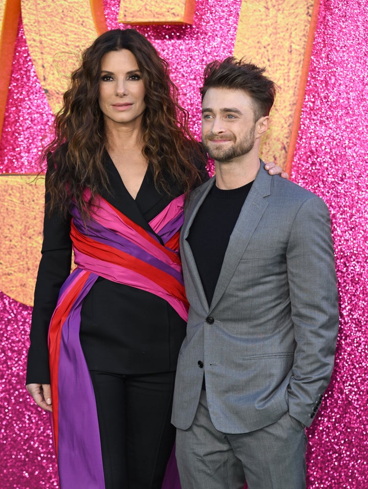 Daniel with Sandra Bullock at The Lost City premiere 