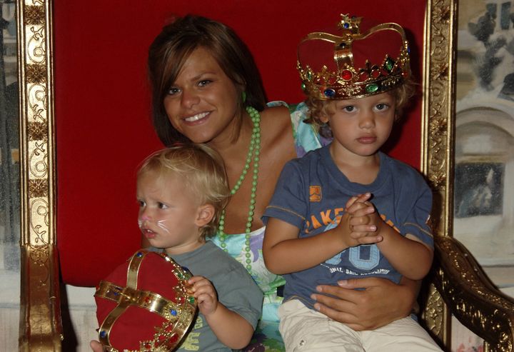 Jade Goody and her sons Bobby (R) and Freddie pictured in 2006