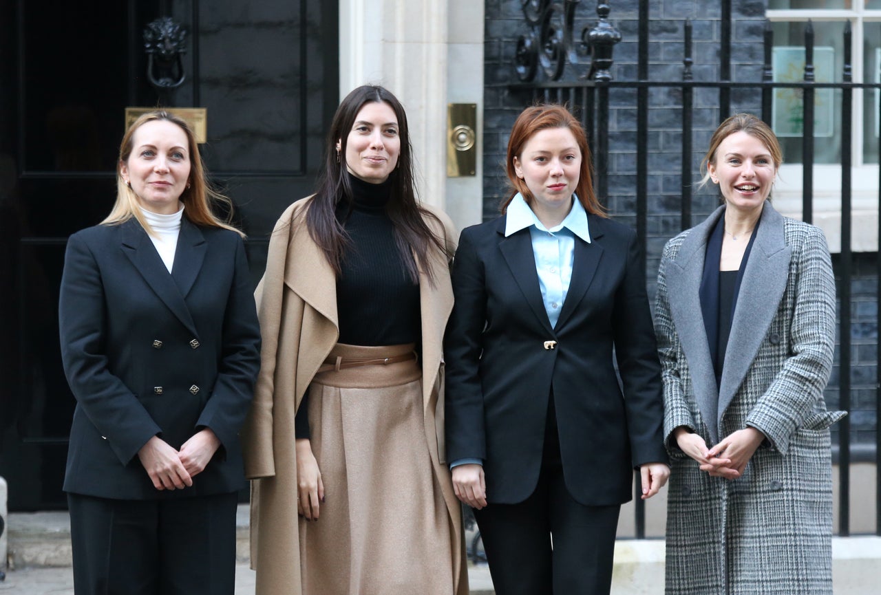 Four Ukrainian MPs arrive at Downing Street, central London for talks with Prime Minister Boris Johnson.