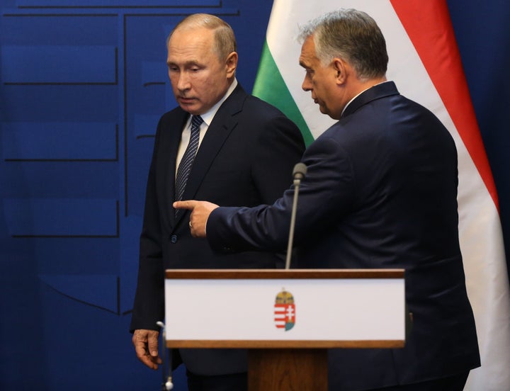 Orbán y Putin, juntos en una comparecencia en 2019