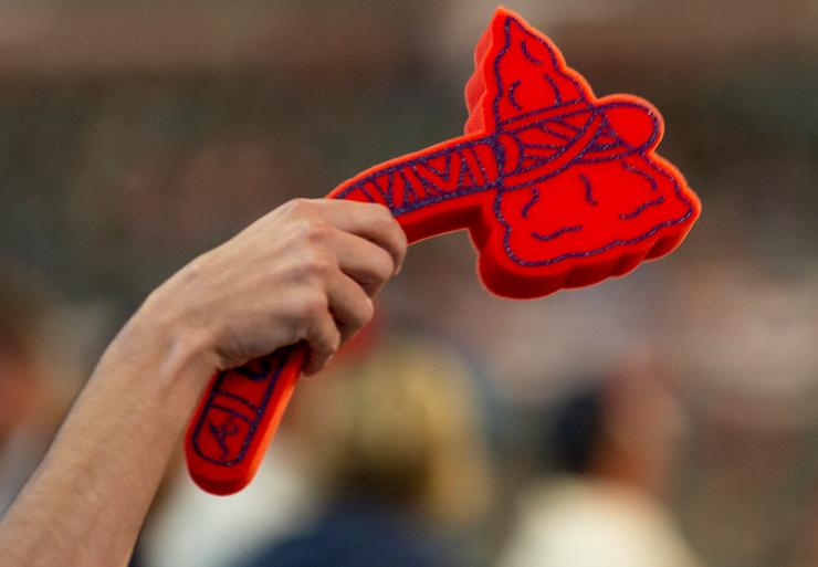 Waving foam tomahawks is one way Atlanta Braves fans perpetuate the dehumanizing caricature of Native Americans.