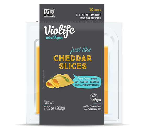 Dudani also recommended Violife's cheddar products. 