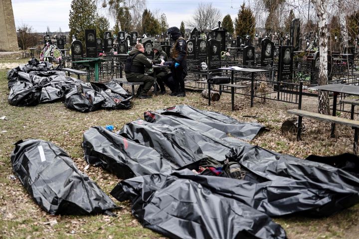 Journalists and Ukrainian officials found corpses strewn across the streets of Bucha, a formerly occupied town, after Russian forces withdrew in early April.