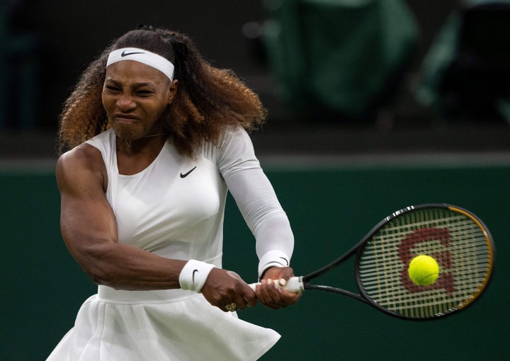 Williams playing at the 2021 Wimbledon Championships.