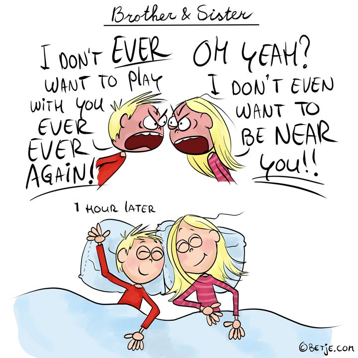 These relatable comics sum up sibling relationships perfectly