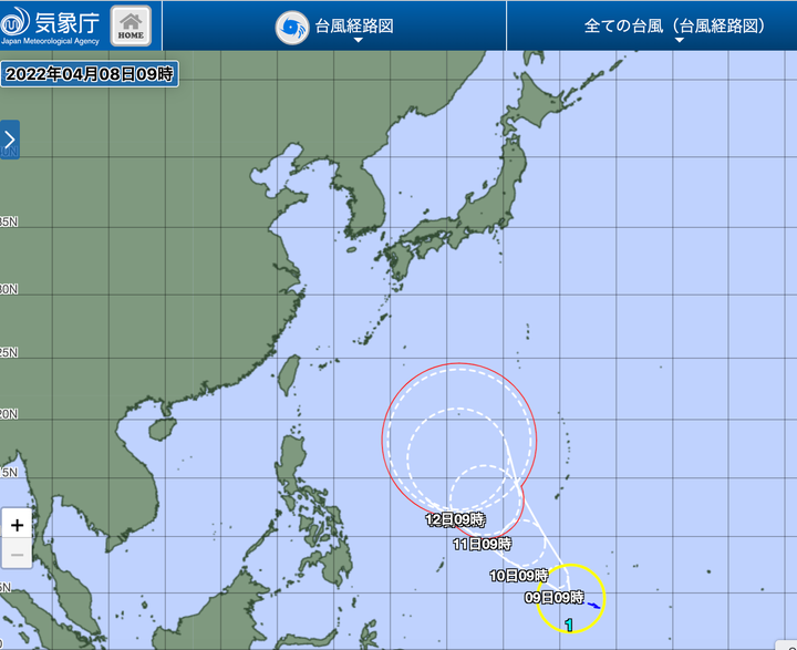 台風1号