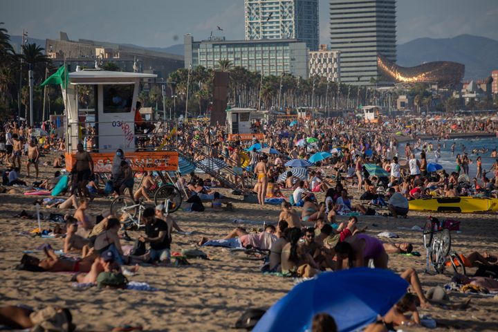 La playa de la Barceloneta, el verano de 2021.