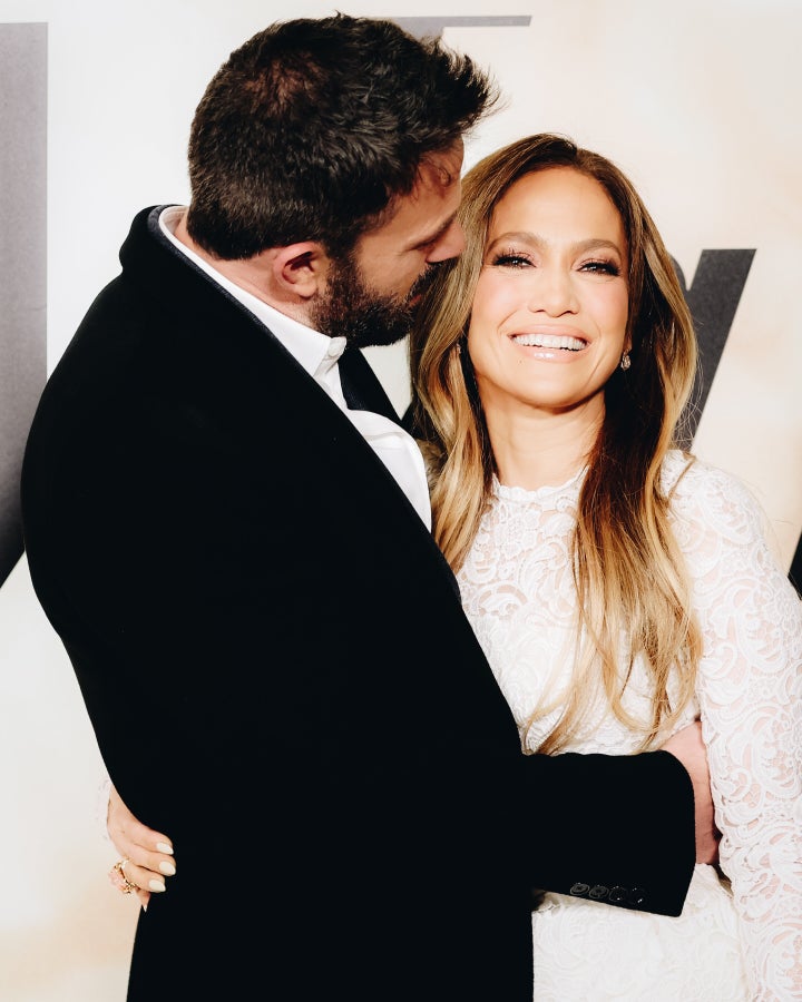 Ben Affleck and Jennifer Lopez at a Los Angeles screening of "Marry Me" on Feb. 8.