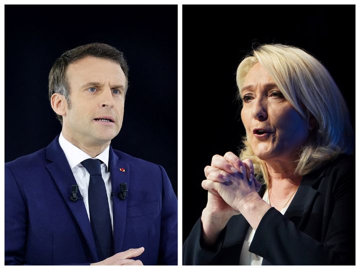 Emmanuel Macron et Marine Le Pen, le duo qualifié pour le second tour de l'élection présidentielle.
