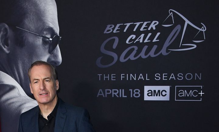 "Better Call Saul" star Bob Odenkirk arrives for the show's sixth and final season premiere at the Hollywood Legion theater in Los Angeles, April 7.