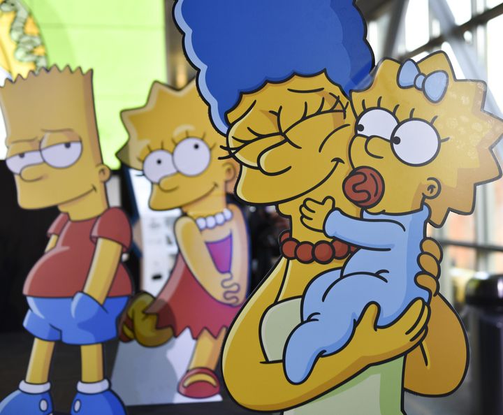 "The Simpsons" cutouts are seen at the celebration of the show's 600th episode at YouTube Space LA on Oct. 14, 2016, in Los Angeles.