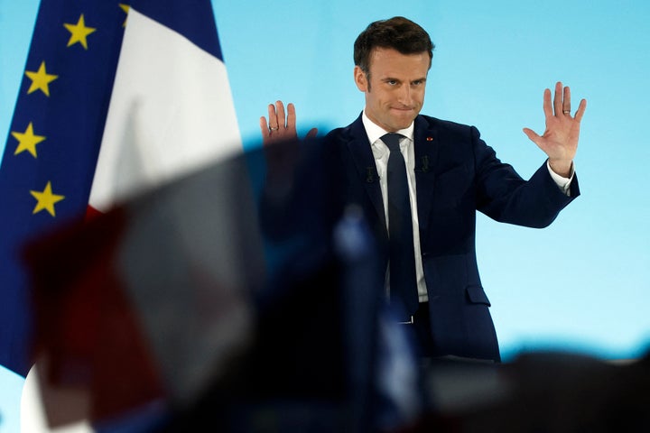 Macron tras conocer los resultados de la primera vuelta
