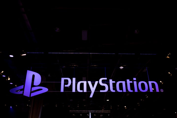 The logo Playstation is seen at the Paris Games Week in Paris, Friday, Nov. 3, 2017. (AP Photo/Kamil Zihnioglu)