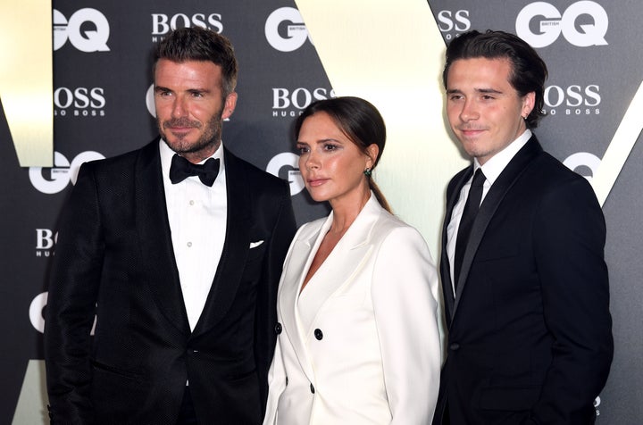 David y Victoria Beckham, con su hijo Brooklyn en una imagen de archivo.