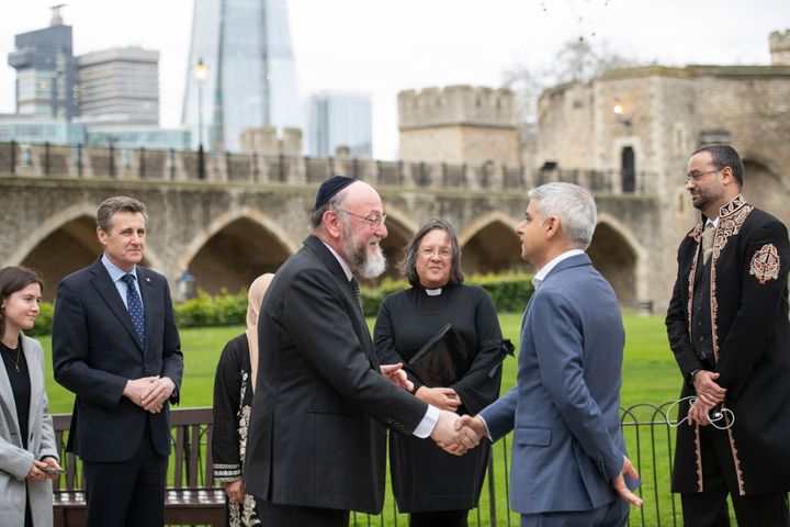 Sadiq met up with some faith leaders at the Tower of London