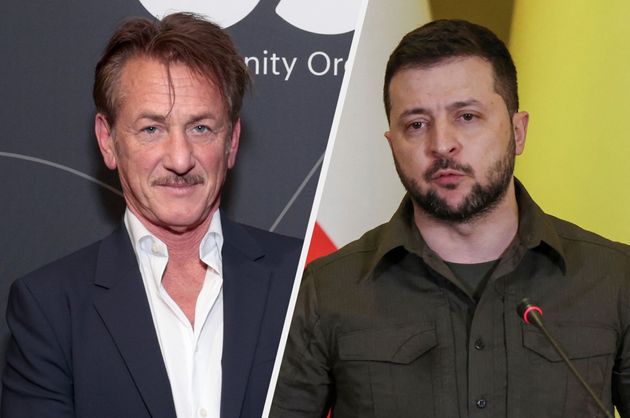 Sean Penn and Volodymyr Zelensky