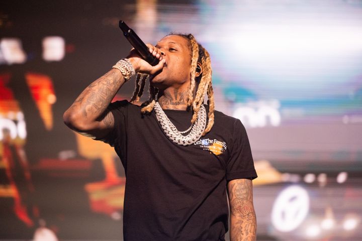 Lil Durk performs on April 9, 2022, in Inglewood, California. 