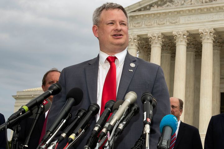 South Dakota Attorney General Jason Ravnsborg is seen before the U.S. Supreme Court in Washington in 2019. The South Dakota House on Tuesday will decide whether he should be impeached in relation to a fatal car crash that he was involved in.
