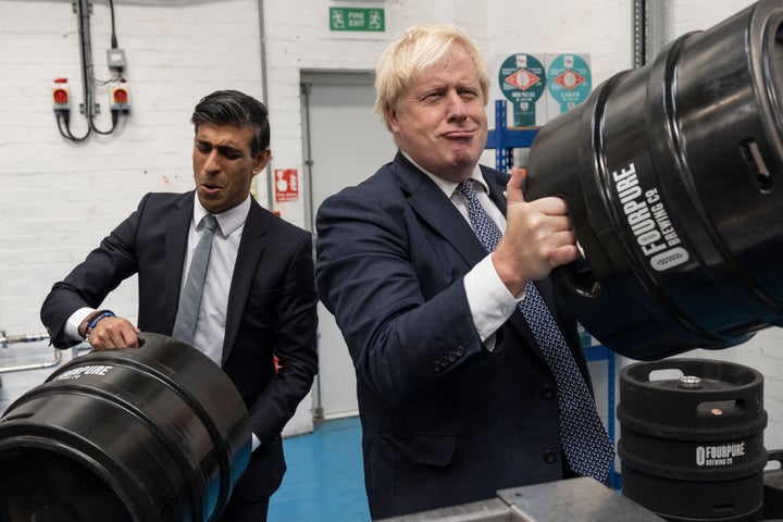 Boris Johnson and Rishi Sunak in October last year.