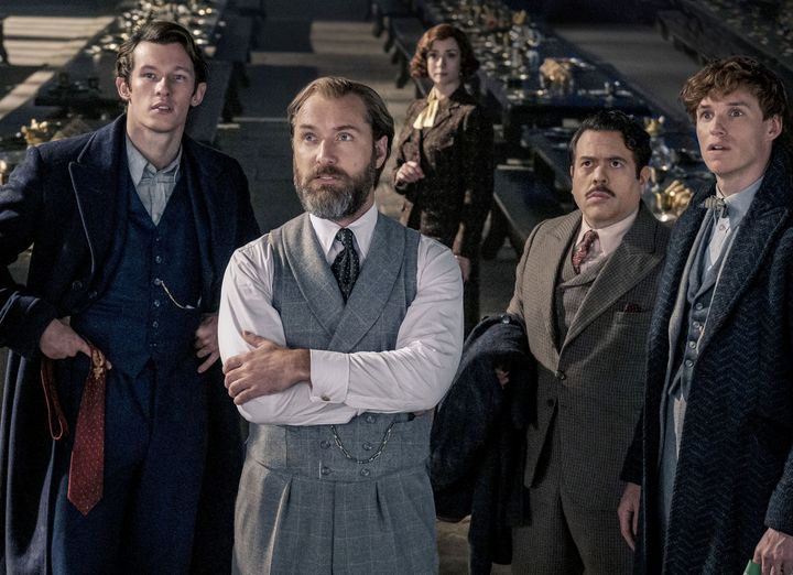 Jude Law stars as a younger version of the titular Hogwarts headmaster in "Fantastic Beasts: The Secrets of Dumbledore."