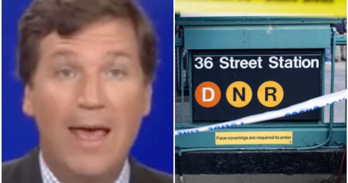 Tucker Carlson Says Media Will Downplay New York Subway Shooting For Race Reasons