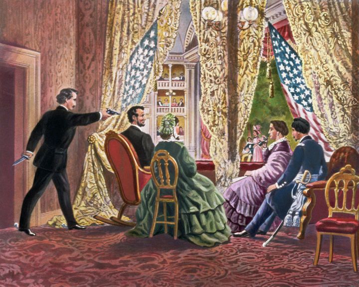 O Τζον Γουίλκς Μπουθ δολοφονεί τον πρόεδρο Λίνκολν στις 14 Απριλίου 1865