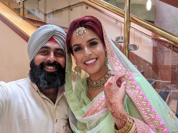 Indy Singh Hothi and wife Jaspreet Kaur 