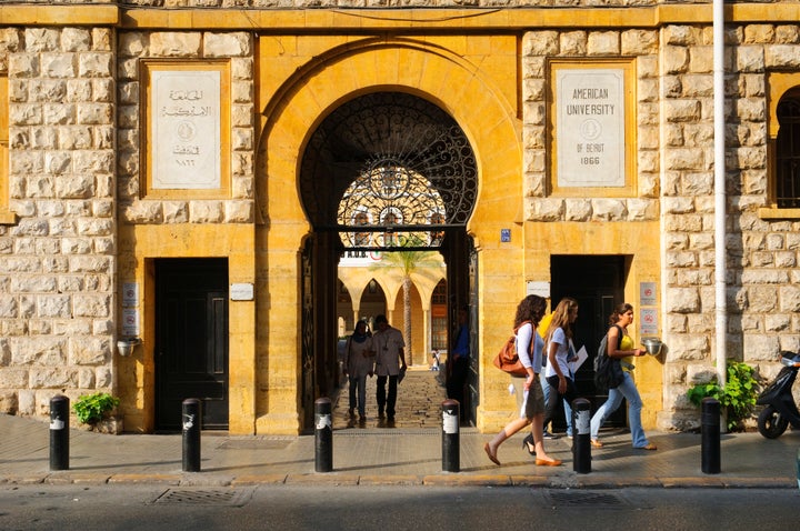 Hajar Rahimi, who is majoring in political science at the American University of Beirut (pictured above), hopes to eventually reunite with her family. “I will never lose faith that things will change in Afghanistan and that we will be able to return someday,” she said.