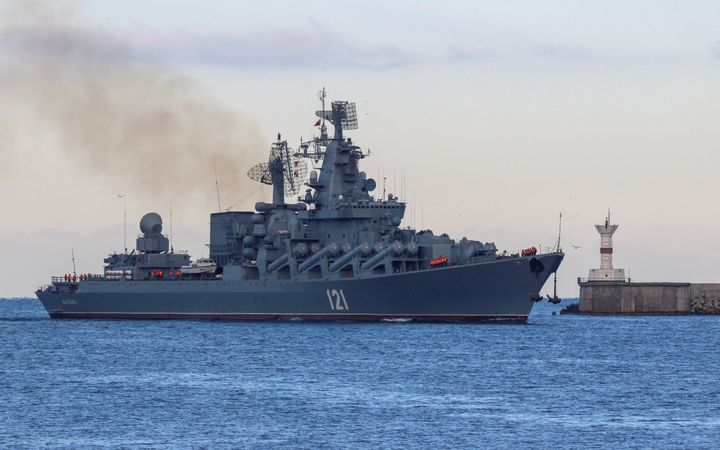 The Russian Navy's guided missile cruiser Moskva became a potent target of Ukrainian defiance in the opening days of the war. It sank Thursday.