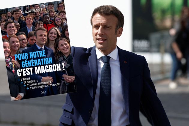 Emmanuel Macron photographié lors de son déplacement au Havre le 14 avril