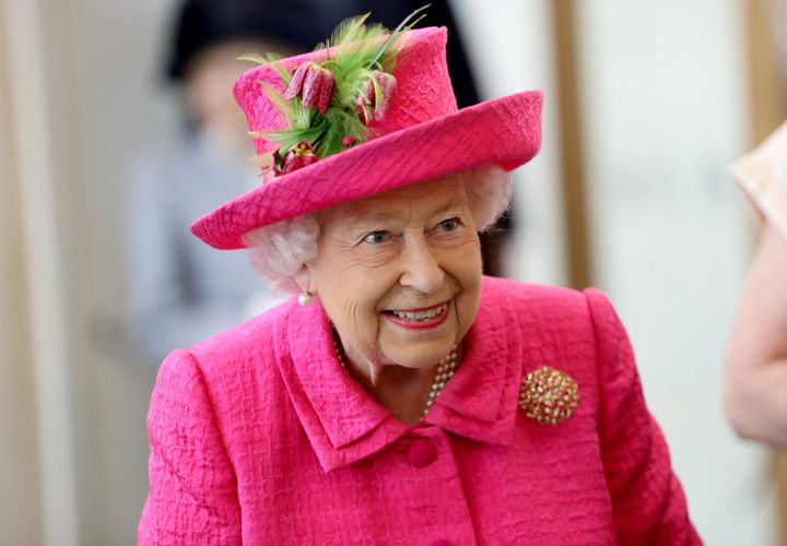 Queen Elizabeth II during a visit to the National Institute of Agricultural Botany on July 9, 2019, in Cambridge, England.
