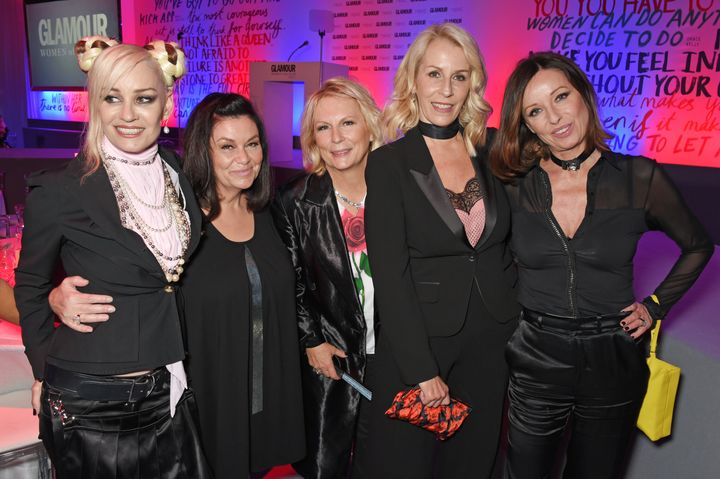 Jennifer and comedy partner Dawn French with Bananarama in 2017
