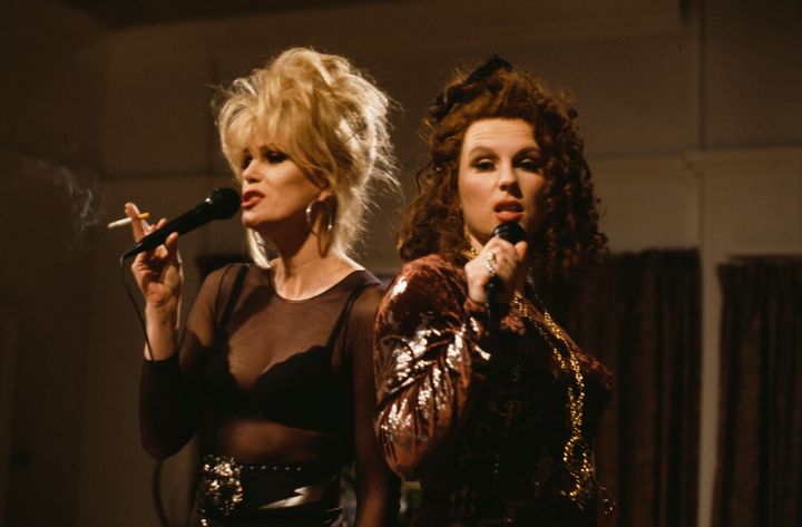 Joanna Lumley and Jennifer Saunders as Patsy and Eddy in Absolutely Fabulous