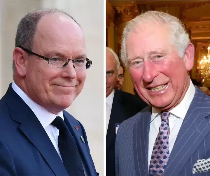 Prince Albert (left) and Prince Charles tested positive for COVID-19 around the same time in March 2020.