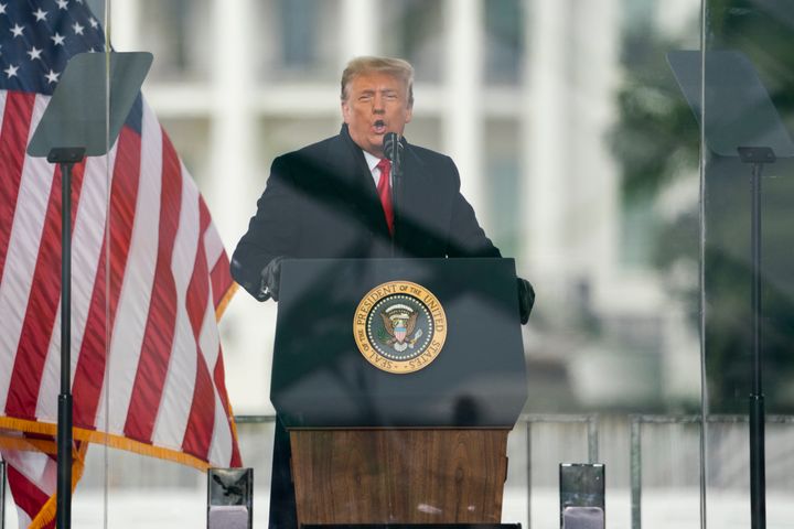 In This January 6, 2021, File Photo President Donald Trump Speaks During A Rally To Protest The Electoral College Certification Of Joe Biden As President In Washington.  (Ap Photo/Ivan Vucci, File)