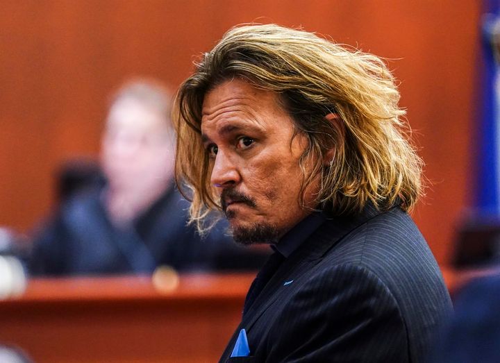 El actor Johnny Depp este jueves durante el juicio.
