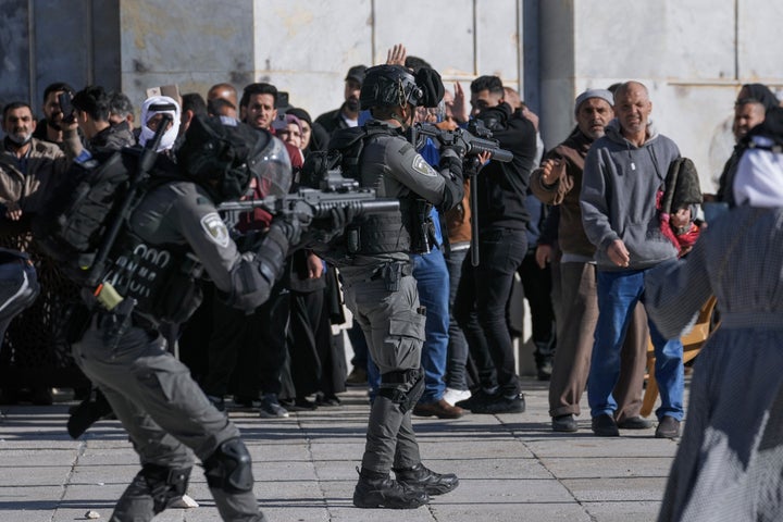 Israeli security forces entered the Al-Aqsa mosque compound in Jerusalem before dawn on Friday as thousands of Palestinians were gathered for prayers during the holy month of Ramadan.