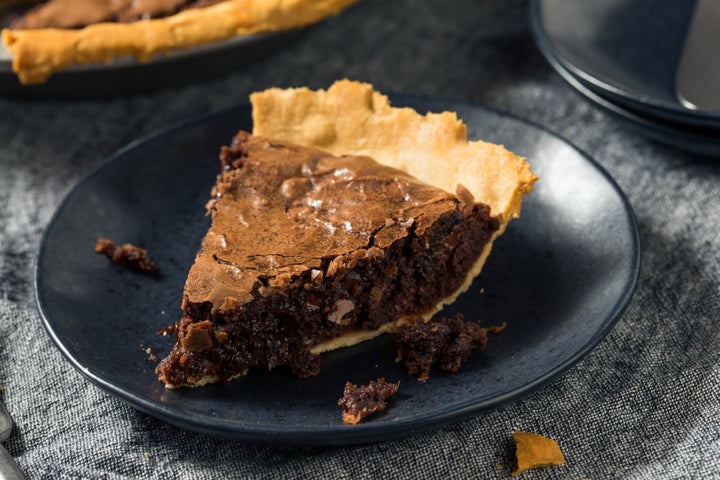 Homemade Chocolate Brownie PIe Ready to Eat