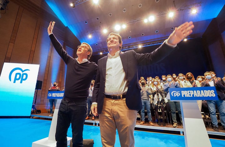 Feijóo y Mañueco, en un acto en Valladolid.
